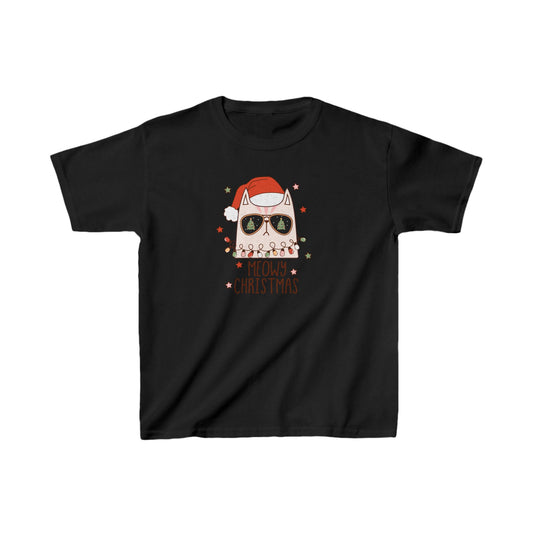 Meowy Christmas Kids Tee