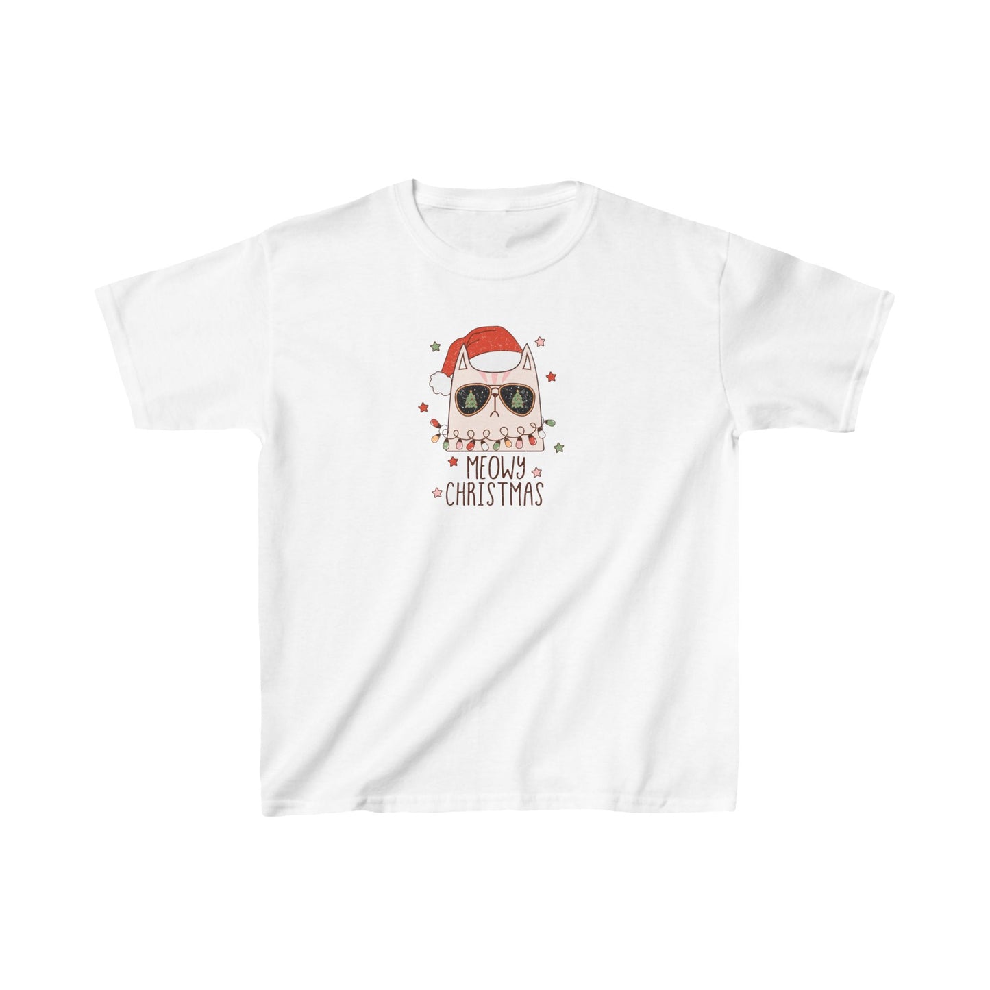 Meowy Christmas Kids Tee