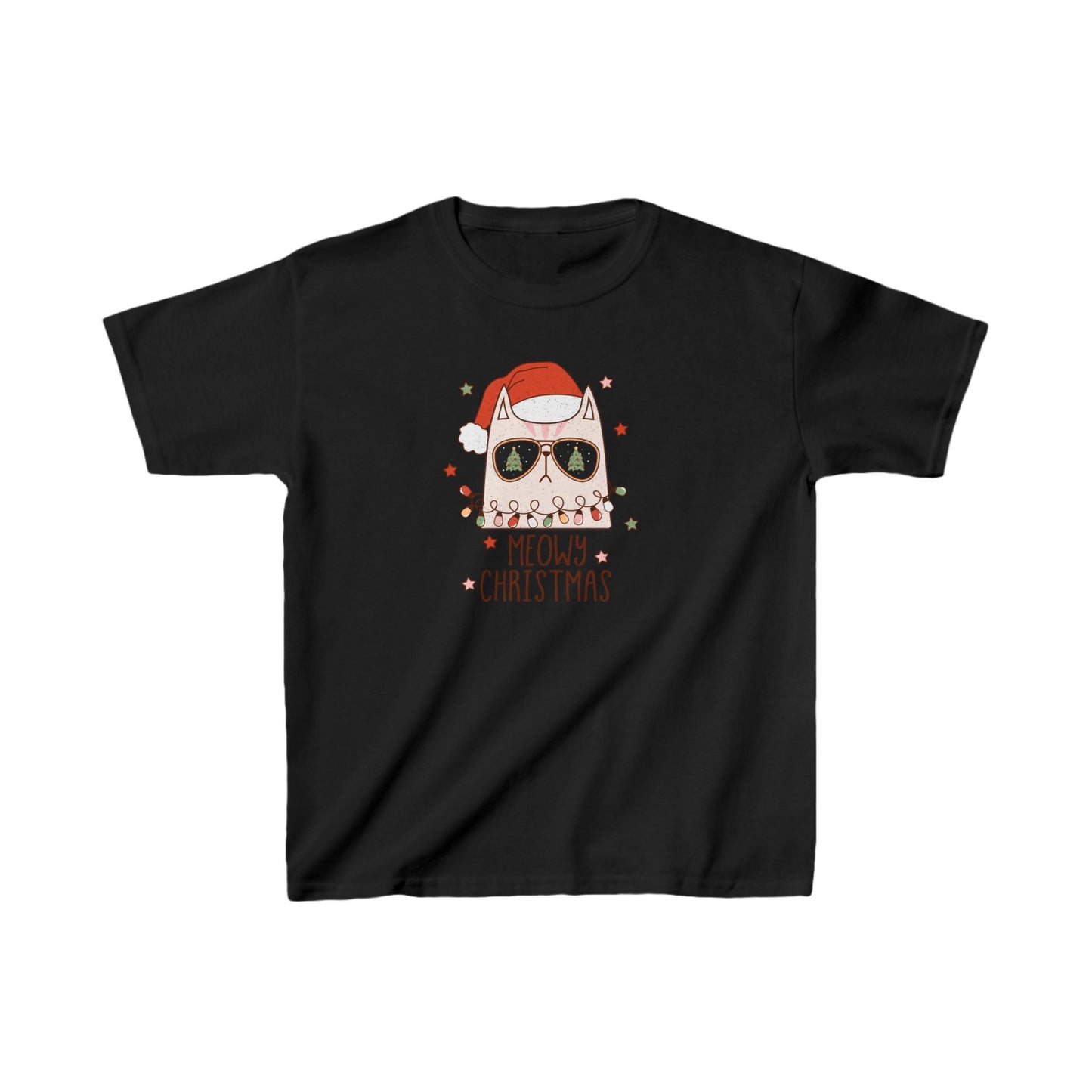 Meowy Christmas Kids Tee